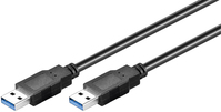 Microconnect USB3.0AA05B USB cable 0.5 m USB 3.2 Gen 1 (3.1 Gen 1) USB A Black