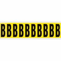 Brady 3440-B öntapadós címke Téglalap alakú Eltávolítható Fekete, Sárga 10 db