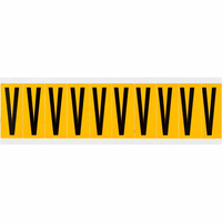 Brady 1534-V self-adhesive label Rectangle Permanent Black, Yellow 10 pc(s)