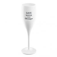 koziol Save water drink champagne 100 ml Glas Champagnerflöte