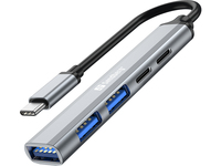 Sandberg 336-50 Schnittstellen-Hub USB Typ-C 5000 Mbit/s Grau