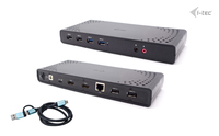 i-tec USB 3.0 / USB-C / Thunderbolt Dual Display Docking Station + Power Delivery 100W