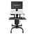 Ergotron WorkFit-C, Single HD Sit-Stand Workstation Negro, Gris Carro multimedia