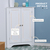 Kleankin 834-435 bathroom storage container Grey, White