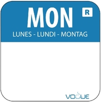 Farbcode Sticker Montag/blau - 1000 Stück
