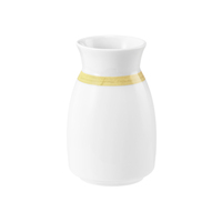Seltmann Vase, rund, Form: Community, Dekor: 57392 Pinselband ocker, hohe