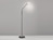 LED Stehlampe Leselampe DENT Schwarz mit Dimmer - Höhe 150cm