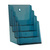 4-fach Prospekthalter DIN A5 / Tischprospektständer / Prospektaufsteller / Flyerhalter | neonblau