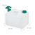 Relaxdays Wasserkanister mit Hahn, versch. Größen, Kunststoff bpa-frei, Weithals Deckel, Griff, Kanister, weiß/grün