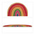 Relaxdays Fußmatte Kokos, halbrund, 40x60 cm, Türvorleger Regenbogen, innen & außen, rutschfest, wetterfest, mehrfarbig