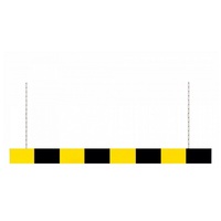 Traffic-Line Height Restrictor Bar with Suspension Chains - Black and Yellow - (302.16.017) 2000mm Length