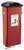 Pedal Operated Dog Waste Bin - 66 Litre - Red
