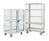 Boxwell Mobile Shelving - H1655 x W1200 x D600mm - Plywood Shelves - Light Grey