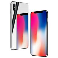NALIA Mirror Hardcase compatible with iPhone XS Max, Slim Protective View Cover 9H Tempered Glass Case & Silicone Bumper, Shockproof Mobile Back Protector Phone Skin Coverage Si...