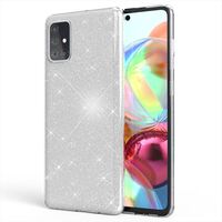 NALIA Glitter Cover compatible with Samsung Galaxy A71 Case, Sparkly Bling Mobile Phone Protector Shockproof Back, Shock-Absorbent Shiny Protective Smartphone Diamond Bumper Cov...