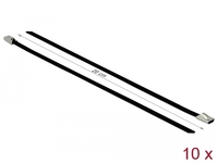 Edelstahlkabelbinder L 200 x B 4,6 mm schwarz 10 Stück, Delock® [18809]