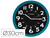 Reloj q-connect de pared plastico oficina redondo 30 cm color azul y esfera color negro