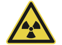 Warnschild, Symbol: Radioaktiv, Ø 100 mm, Kunststoff, 024.01-9-100-W1
