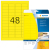 Étiquettes jaunes 45,7x21,2 A4 960 pcs.