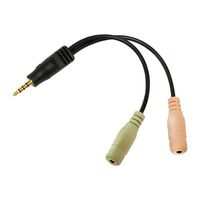 CA0021 audio cable 0.15 m 3.5mm 2 x 3.5mm Black
