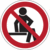 Sicherheitskennzeichnung - Sitzen verboten, Rot/Schwarz, 31.5 cm, Aluminium