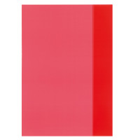 Hefthülle, rechts und links, A4, PP, genarbt, 90 my, transparent rot