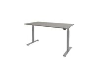 Dextro Basic Verstelbaar Bureau, 120 x 80 cm, Lichtgrijs, Aluminium