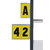 Juego de letras y números, H x A 230 x 140 mm, letras adhesivas A - Z, 26 letras.