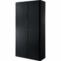 Rollladenschrank easyoffice BxTxH 86x37,5x204cm schwarz/schwarz