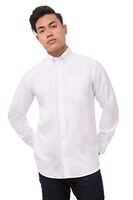 Chef Works Oxford Button Down Collar Shirt with Two Button Cuffs in White - XL