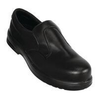 Lites Unisex Safety Slip On Shoes in Black with Robust Construction - 40