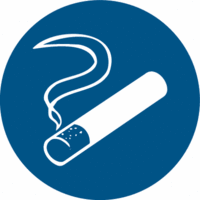 Sicherheitskennzeichnung - Rauchen erlaubt, Blau, 10 cm, Folie, Selbstklebend