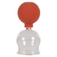 Schröpfglas mit Ball 5 cm, Schröpfgläser mit Saugball, medizinisch Schröpfen
