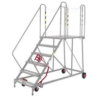 Shallow slope mobile work platforms - Galvanised - Choice of four heights