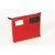 Tamper evident mailing pouch with bottom gusset, red, 380 x 335 x 75mm