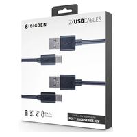 Nacon USB -> USB-C kábel 3m fekete 2db/cs (MULTIUSBCCABLE3MX2)