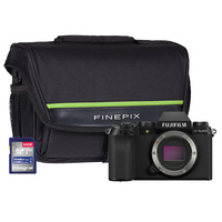 X-S20 Mirrorless Digital Camera with 64GB SDXC Card & System Bag - Black, Body O
