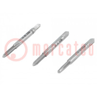 Kit: taps; for blind holes,to the through holes; L: 40mm; 2,7mm