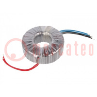 Transformer: toroidal; 300VA; 230VAC; 24V; 24V; 6.25A; 6.25A; H: 58mm