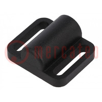Locator; for spring latches; W: 38mm; Mat: zinc alloy; Øhole: 8mm