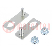 Clip; steel; for enclosures; 2pcs.