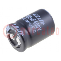 Capacitor: electrolytic; SNAP-IN; 100uF; 400VDC; Ø22x31mm; ±20%