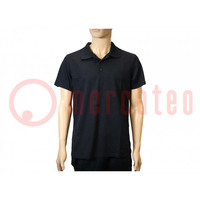 Koszulka polo; ESD; S; bawełna,poliester,włókno węglowe; czarny