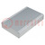 Enclosure: with panel; AKG; X: 69mm; Y: 80mm; Z: 16mm; aluminium; grey