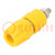 Socket; 4mm banana; 35A; 30VAC; 60VDC; yellow; nickel plated; M4