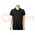 Polo shirt; ESD; M; cotton,polyester,carbon fiber; black