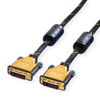 ROLINE GOLD Monitor Cable, DVI (24+1), Dual Link, M/M, 1 m