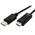ROLINE DisplayPort Cable, DP - UHDTV, Slim, M/M, black, 1 m