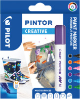 Kreativmarker PINTOR, gut deckende Tinte, schnell trocknend, 4.5mm (M), 6er Set Creative