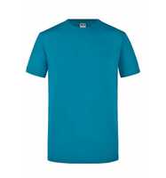 James & Nicholson Figurbetontes Rundhals-T-Shirt Herren Slim Fit JN911 Gr. S caribbean-blue